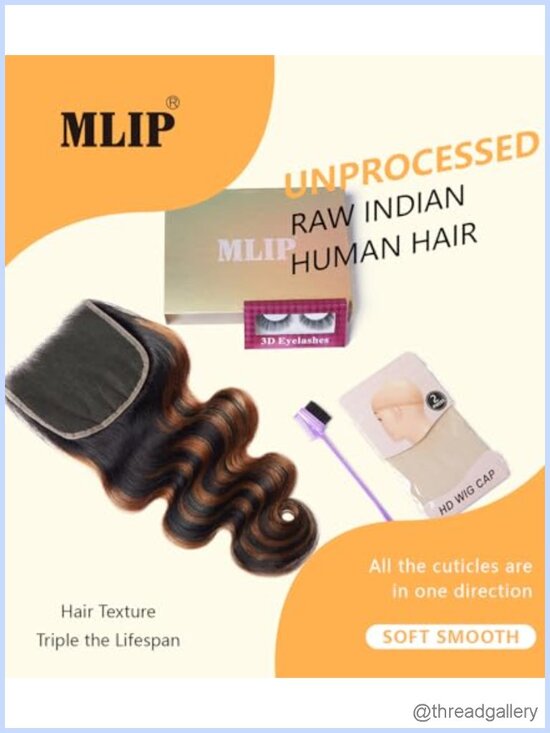 5x5 HD Lace Closure Body Wave, 0.10mm Ultra Thin Swiss Lace, Raw Indian Human